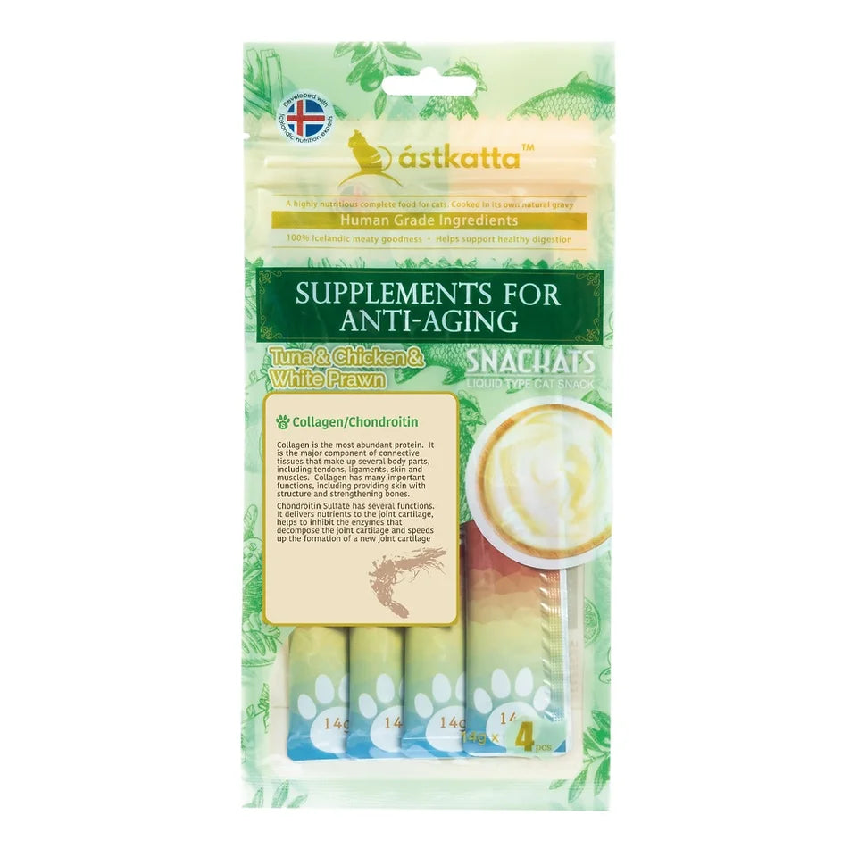 ASTKATTA Vitality Boost Series Nutritional Puree Tuna + Chicken + White Shrimp Formula 14g x4