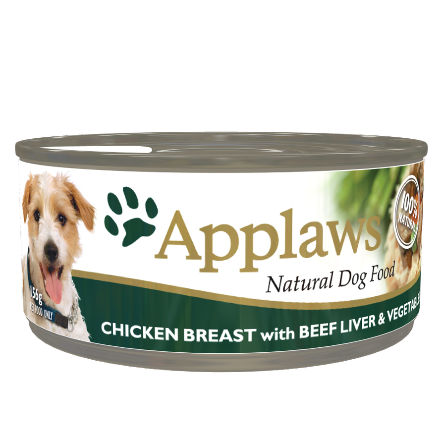 Applaws Dog Canned Food Chicken Breast + Beef Liver + Vegetables Formula 156g #3006  