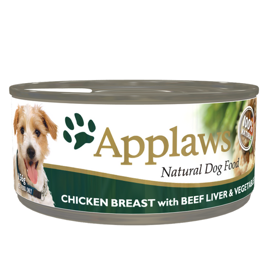Applaws Dog Canned Food Chicken Breast + Beef Liver + Vegetables Formula 156g #3006  