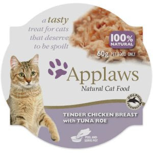 Applaws Portable Tray Series Chicken Breast + Tuna Roe Formula 60g #7006  