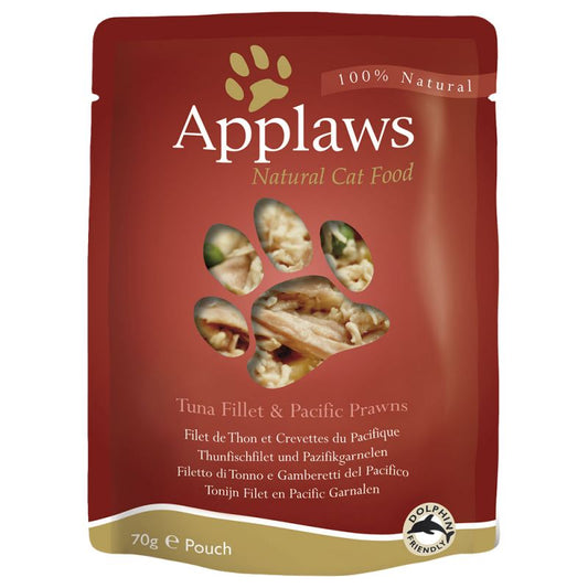 Applaws Pouch Cat Wet Food Tuna + Pacific Shrimp Formula 70g #8008  