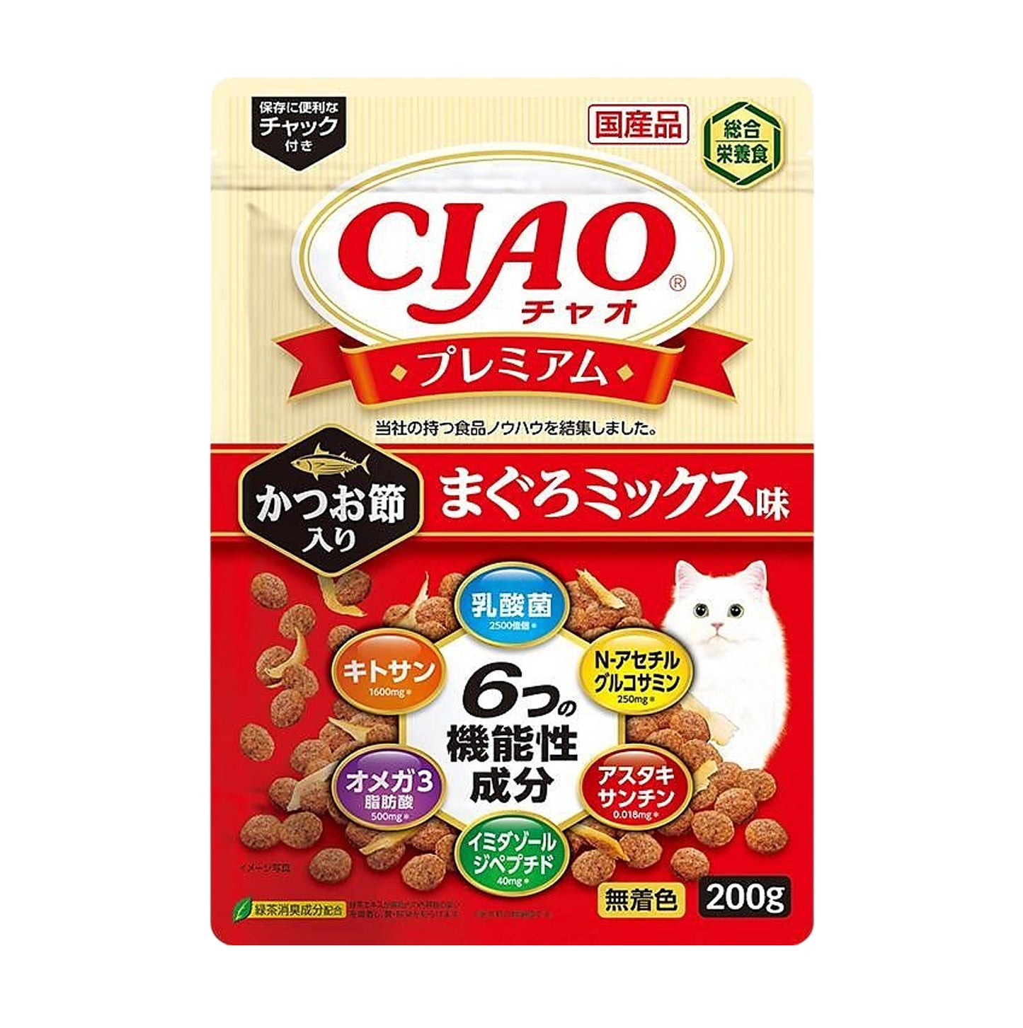 CIAO 高級乾糧 木魚&吞拿魚味 200克 (P-431)