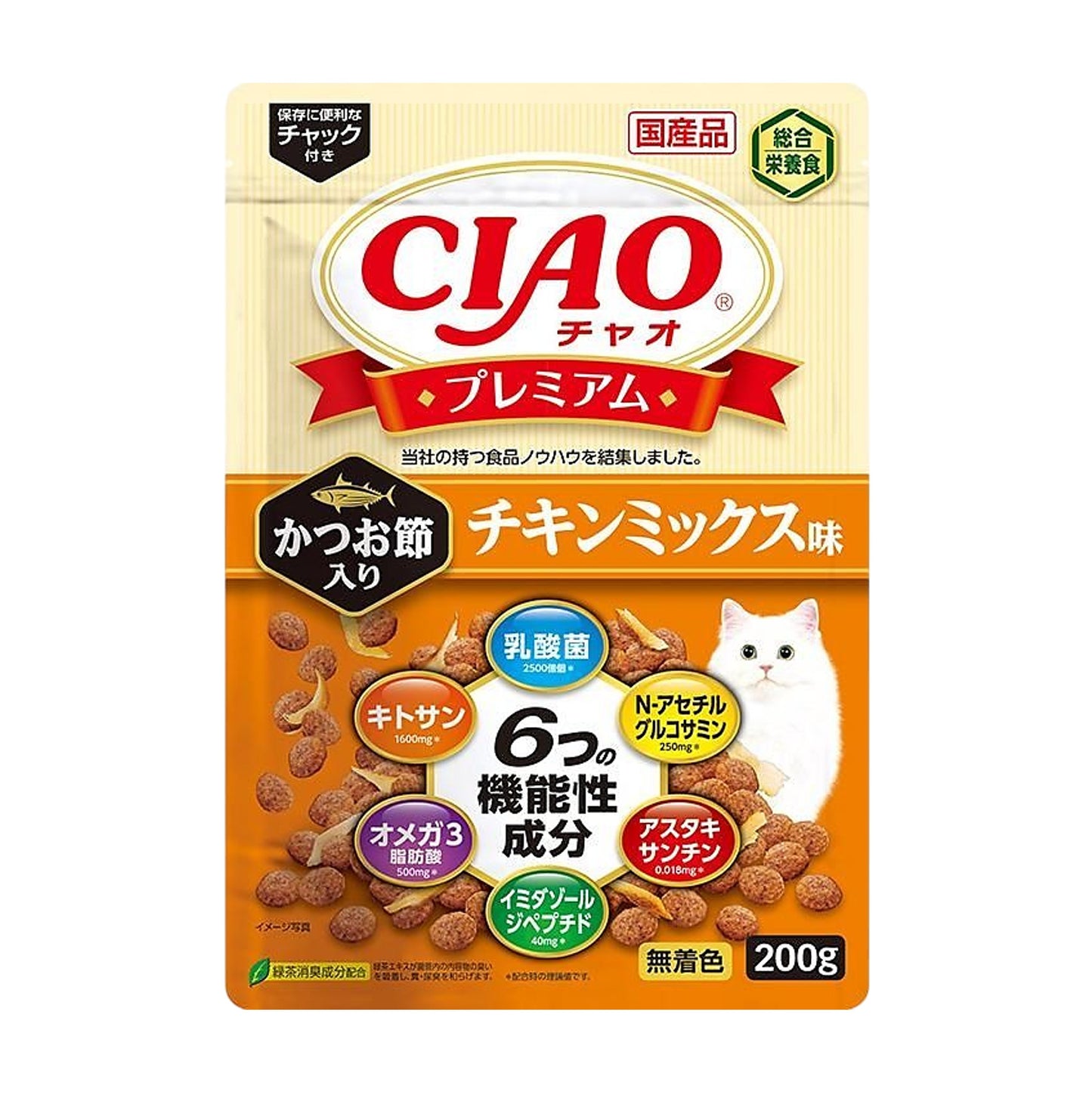 CIAO 高級乾糧 木魚&雞肉味 200克 (P-433)