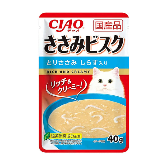 CIAO 日本貓濕糧(IC-360) - 吞拿魚濃湯餐包 雞肉&銀魚味 40g