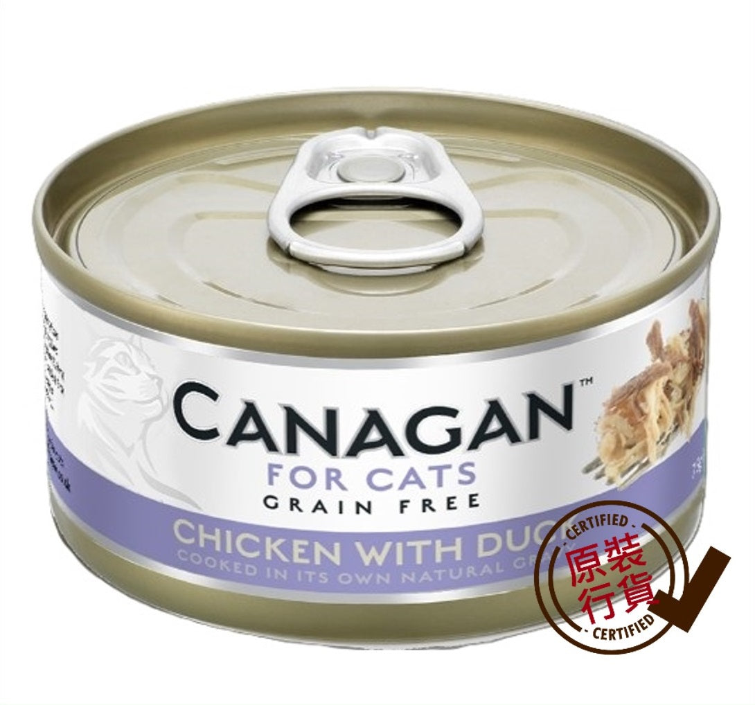 Canagan Cat Canned Wet Food Chicken + Duck Formula 75g #WK75
