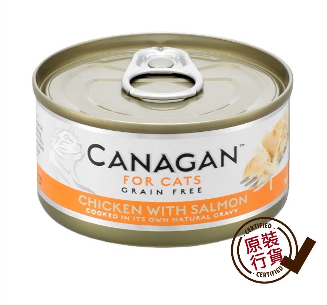 Canagan Cat Canned Wet Food Chicken + Salmon Formula 75g #WS75