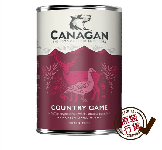 Canagan Grain-Free Dog Canned Wet Food Country Game Formula 400g #CWG