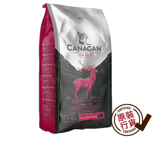 Canagan Original Choice Grain-Free Cat Food Country Game Duck + Venison + Rabbit Formula 4kg #ZG4
