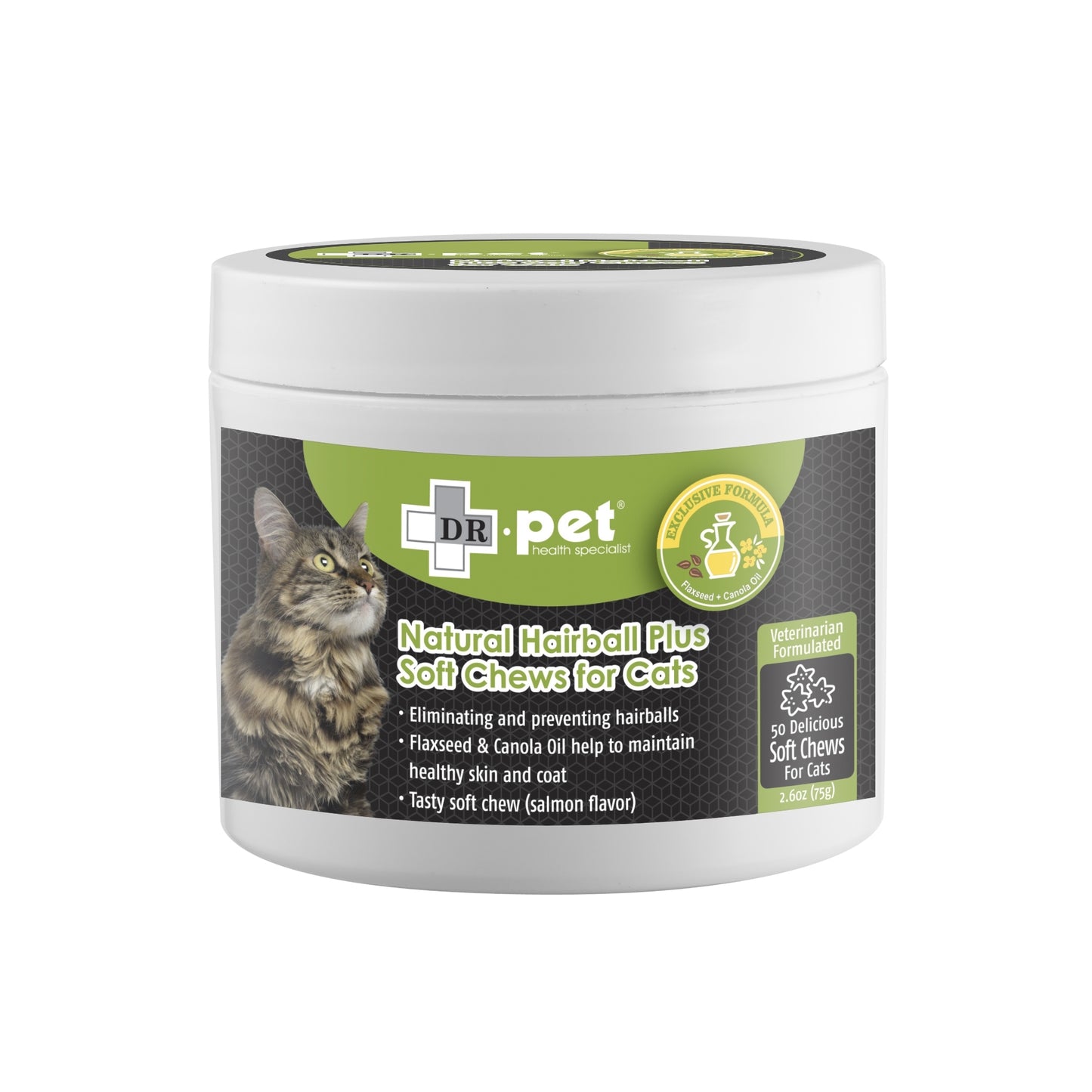 Dr. Pet 去毛球天然肉粒 (三文魚口味) 貓貓專用 2.6盎司 (75克) DP0043A