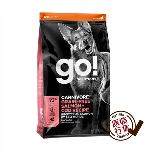 GO! SOLUTIONS Carnivore Salmon + Cod Recipe Grain-Free All Life Stages Dog Food 3.5lb