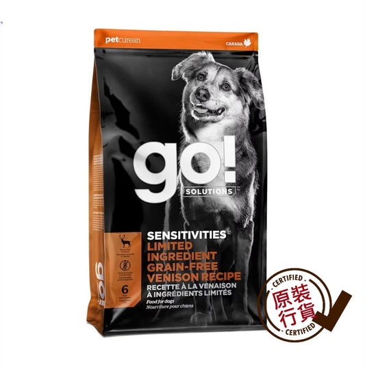 GO! SOLUTIONS Limited Ingredient Venison Recipe Grain-Free All Life Stages Dog Food 22lb