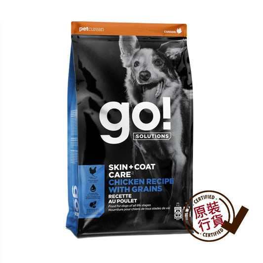 GO! SOLUTIONS Skin + Coat Care Chicken Recipe Grain-Free All Life Stages Dog Food 12lb