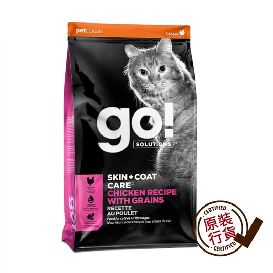 GO! SOLUTIONS Skin + Coat Care Chicken Recipe With Grains All Life Stages Cat Food 16lb