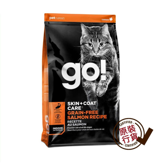 GO! SOLUTIONS Skin + Coat Care Salmon Recipe Grain-Free All Life Stages Cat Food 16lb
