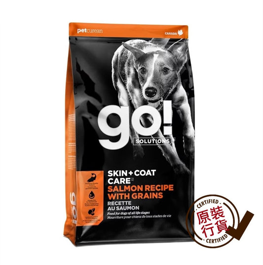 GO! SOLUTIONS Skin + Coat Care Salmon Recipe With Grains All Life Stages Dog Food 22lb