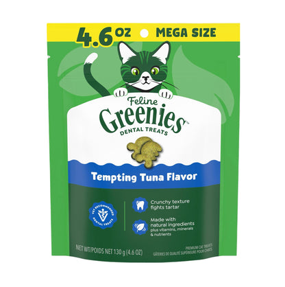 GREENIES Cat Dental Treats - Tempting Tuna 4.6oz