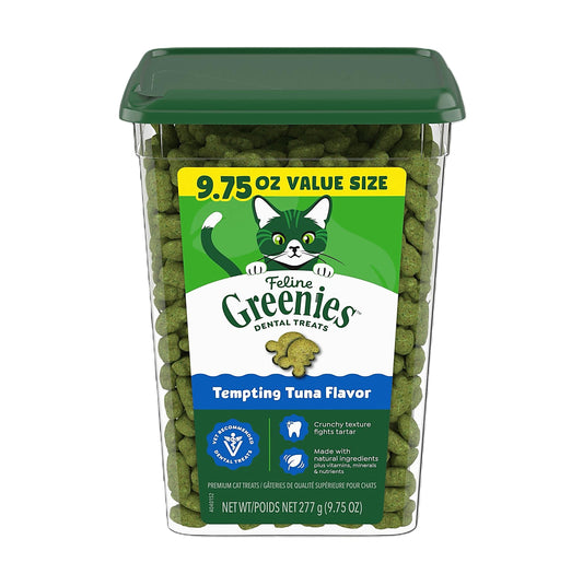 GREENIES Cat Dental Treats - Tempting Tuna (Value Size) 9.75oz (RANDOM Packing)