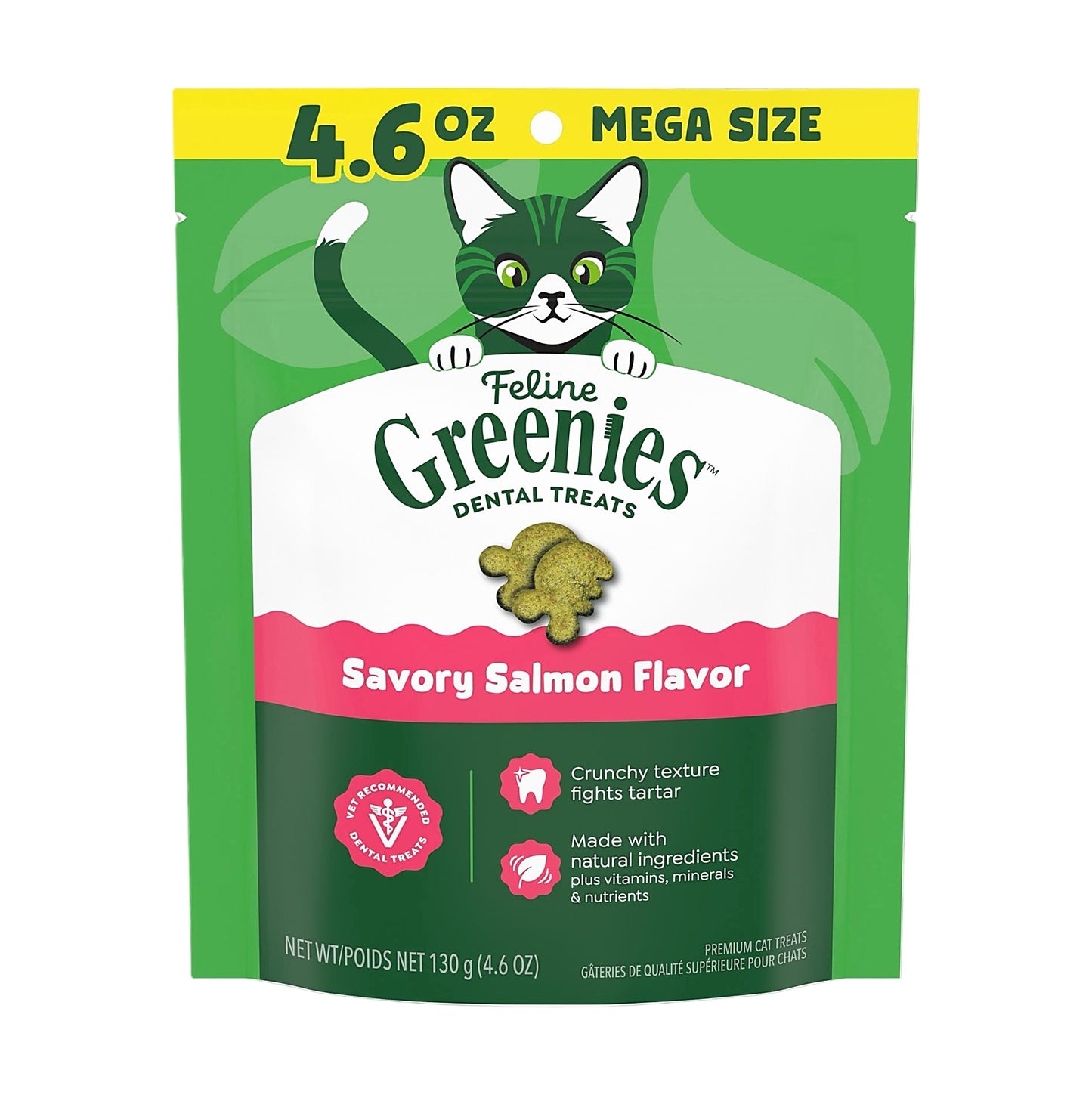 GREENIES Cat Dental Treats - Savory Salmon 4.6oz (RANDOM Packing)