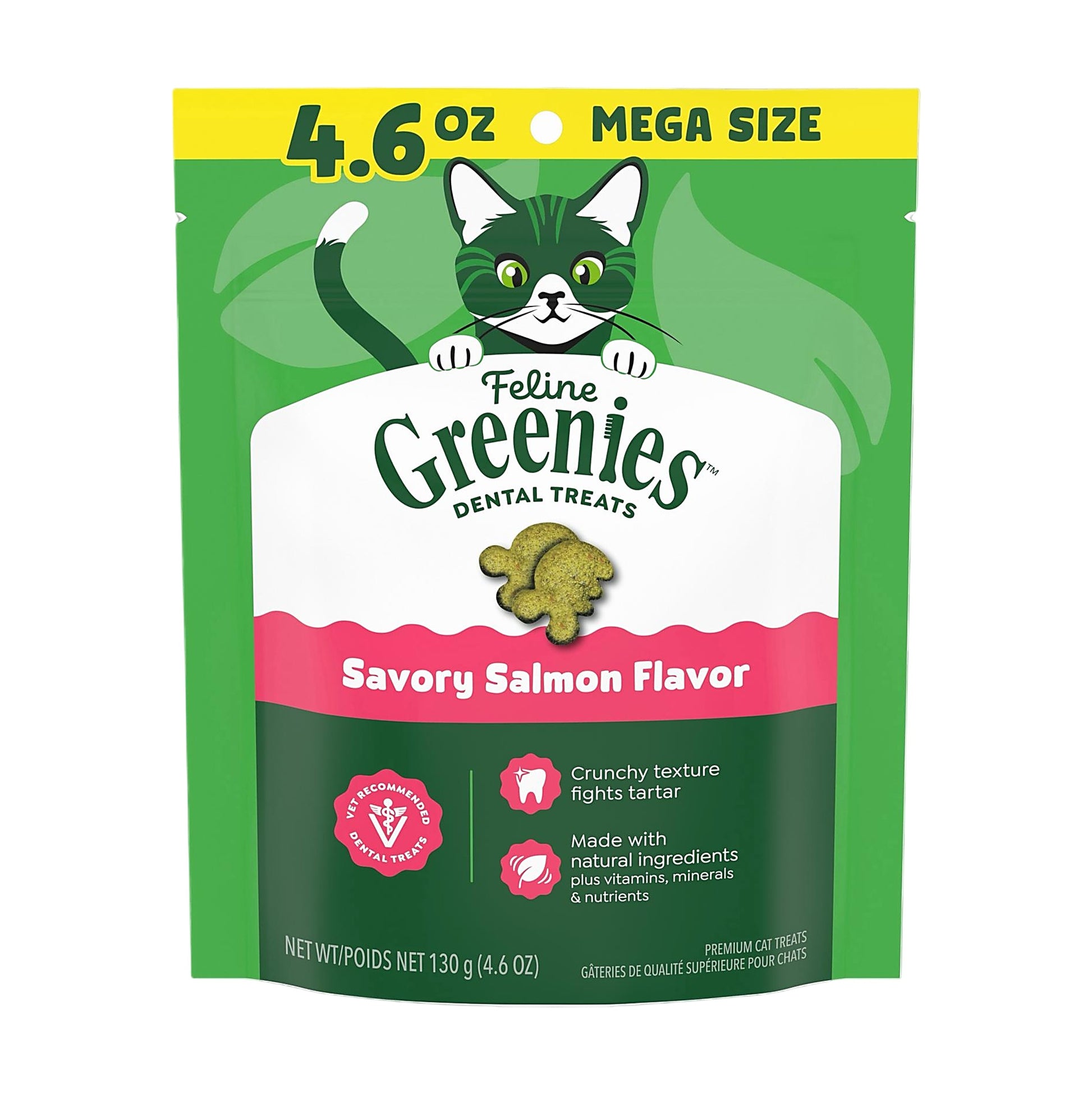 GREENIES Cat Dental Treats - Savory Salmon 4.6oz (RANDOM Packing)