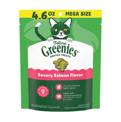 GREENIES Cat Dental Treats - Savory Salmon 4.6oz (RANDOM Packing)
