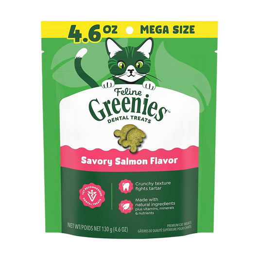 GREENIES Cat Dental Treats - Savory Salmon 4.6oz (RANDOM Packing)