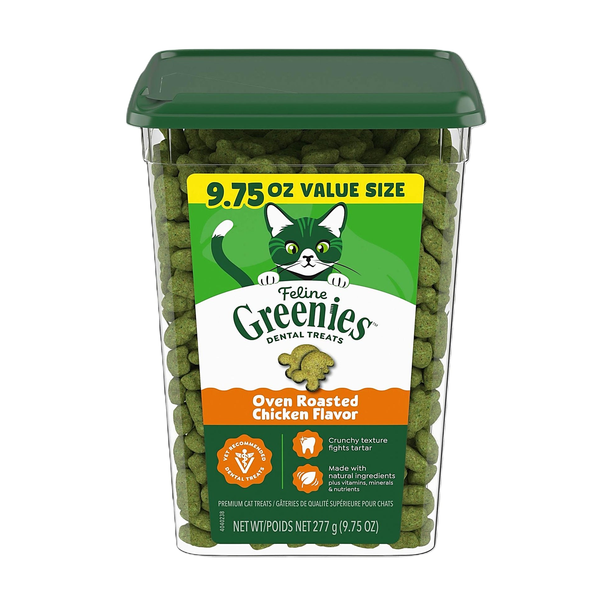 Greenies Cat Dental Treats - Oven-Roasted Chicken (Value Size) 9.75oz (RANDOM Packing)