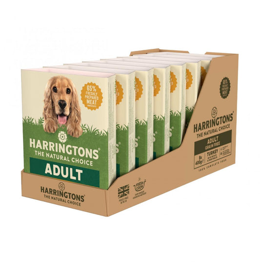 HARRINGTONS-Adult-Dog-Wet-Food-Turkey-8-x-400g