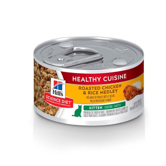 Hills Kitten Healthy Cuisine Chicken & Rice Entrée Canned Food 2.8oz
