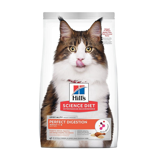 Hills Adult Cat 1-6 Perfect Digestion Chicken Dry Food 3.5lb #606864