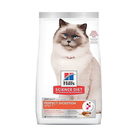 Hills Senior Cat 7+ Perfect Digestion Chicken Dry Food 3.5lb #606866
