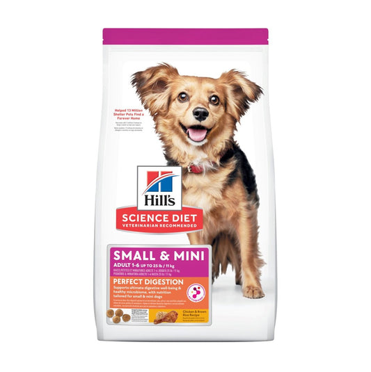 Hills-Adult-1-6-Perfect-Digestion-Small-Mini-Breed-Dog-Dry-Food-Chicken-Brown-Rice-Formula-3.5lb  