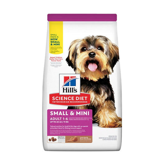 Hills Adult Dog 1-6 Small Breed Lamb & Rice Dry Food 4.5lb #2896