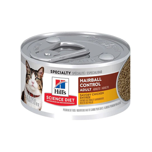 Hills Adult Cat Hairball Control Chicken Entrée Canned Food 2.9oz #10799