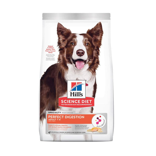 Hills Adult Dog 1-6 Perfect Digestion Salmon Dry Food 3.5lb #606859