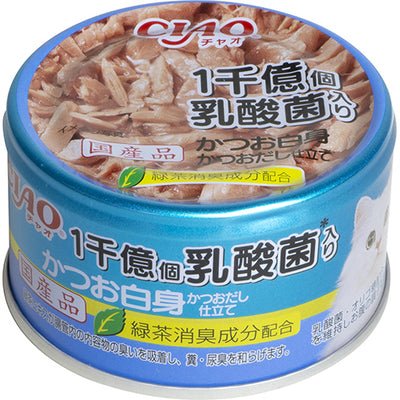 INABA CIAO Cat Can 10 Billion Probiotics Bonito + Bonito Broth 85g A-135