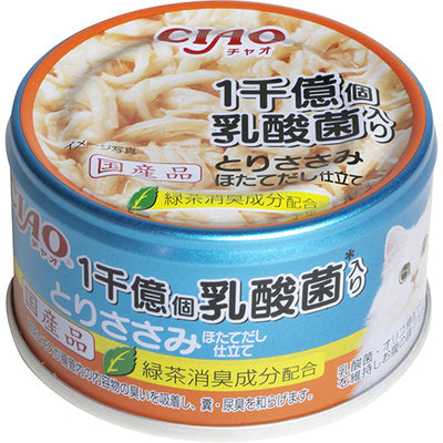 INABA CIAO Cat Can 10 Billion Probiotics Chicken + Scallop Broth 85g A-136