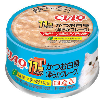 INABA CIAO Cat Can 11 Years Old Senior Cat Age Series Bonito (Softshell) 85g M-42