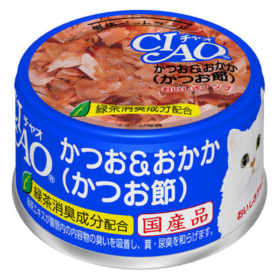 INABA CIAO Cat Can Bonito White Meat Series Bonito + Dried Bonito 85g A-10