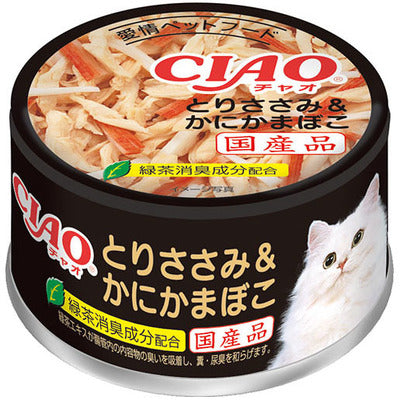 INABA CIAO Cat Can Chicken Series Chicken + Crab Stick 85g C-13