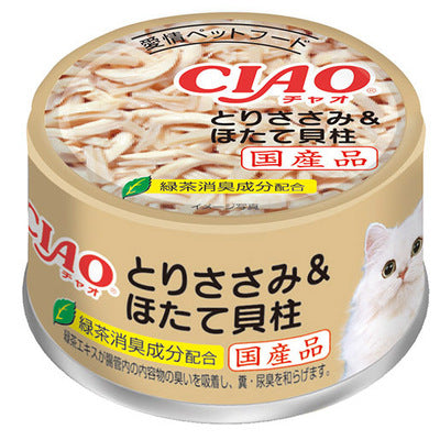 INABA CIAO Cat Can Chicken Series Chicken + Scallop 85g C-21
