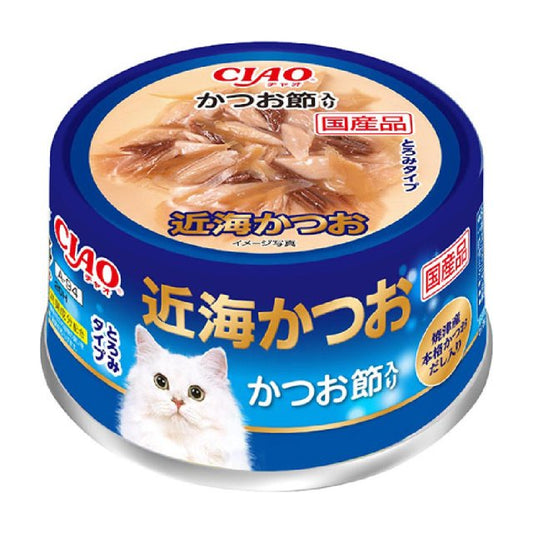 INABA CIAO Cat Can Near Sea Series Bonito + Dried Bonito 80g A-94