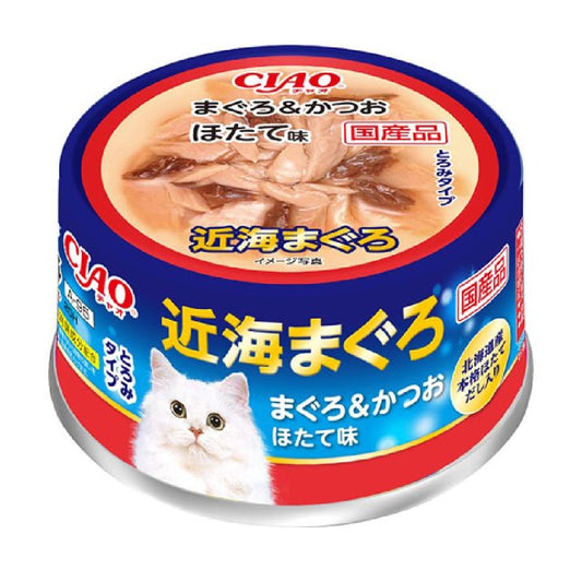 INABA CIAO Cat Can Near Sea Series Tuna + Bonito + Scallop 80g A-95