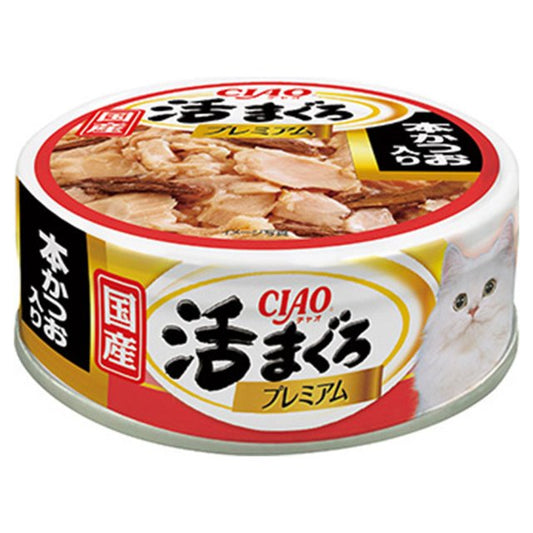 INABA CIAO Cat Can Premium Tuna Series Tuna + Bonito 70g CC-61