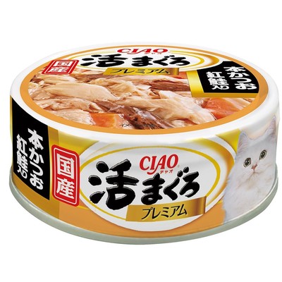INABA CIAO Cat Can Premium Tuna Series Tuna + Bonito + Sockeye Salmon 70g CC-65