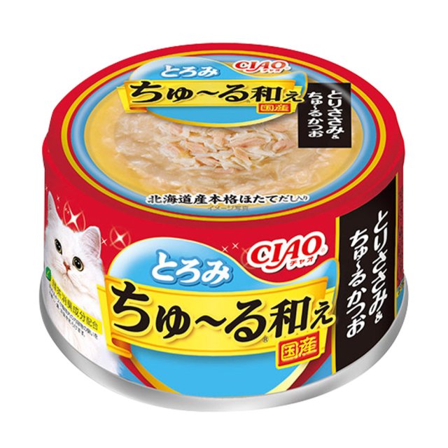 INABA CIAO Cat Can Super Noodle Soup Series Chicken + Super Noodle Bonito 80g A-202