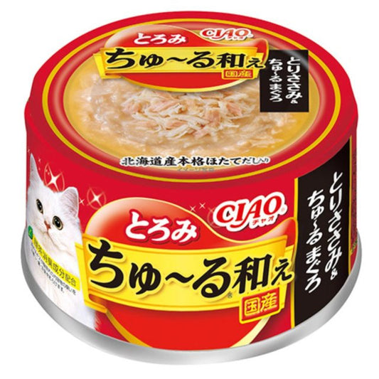 INABA CIAO Cat Can Super Noodle Soup Series Chicken + Super Noodle Tuna 80g A-201