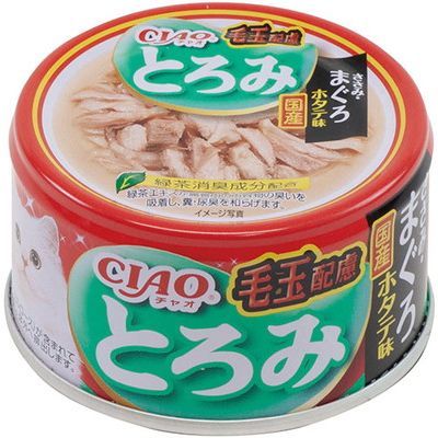 INABA CIAO Cat Can Thick Soup Series Chicken + Tuna 80g Hairball A-56