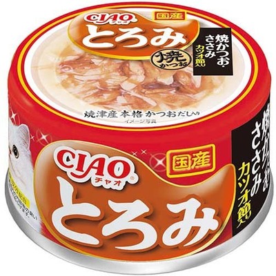 INABA CIAO Cat Can Thick Soup Series Grilled Bonito + Chicken + Dried Bonito 80g A-48