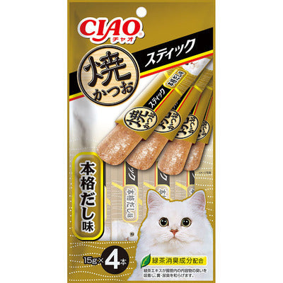 INABA CIAO Cat Snack Japanese Jelly Slice Grilled Bonito Bonito Flakes Flavor 15g x 4 pcs TSC-141