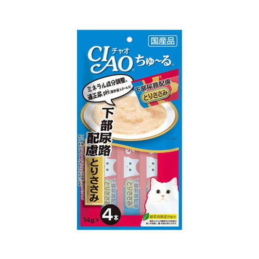 INABA CIAO Cat Snack Japanese Meat Paste Chicken Urinary Stone Care 14g x 4 pcs SC-106